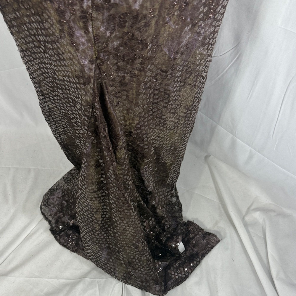 Rimini Brown Sequin Metallic Maxi Dress - Picture 11 of 12